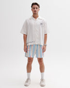 Blue and White striped Short - You are waves of humanity, of stone, of universes
