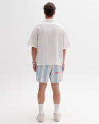 Blue and White striped Short - You are waves of humanity, of stone, of universes
