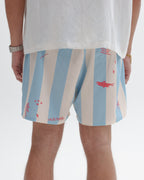 Blue and White striped Short - You are waves of humanity, of stone, of universes