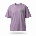 Purple T-Shirt - Green, you unite with the earth, a palm tree that lights the sky