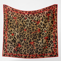 Leopard Print and Red scarf