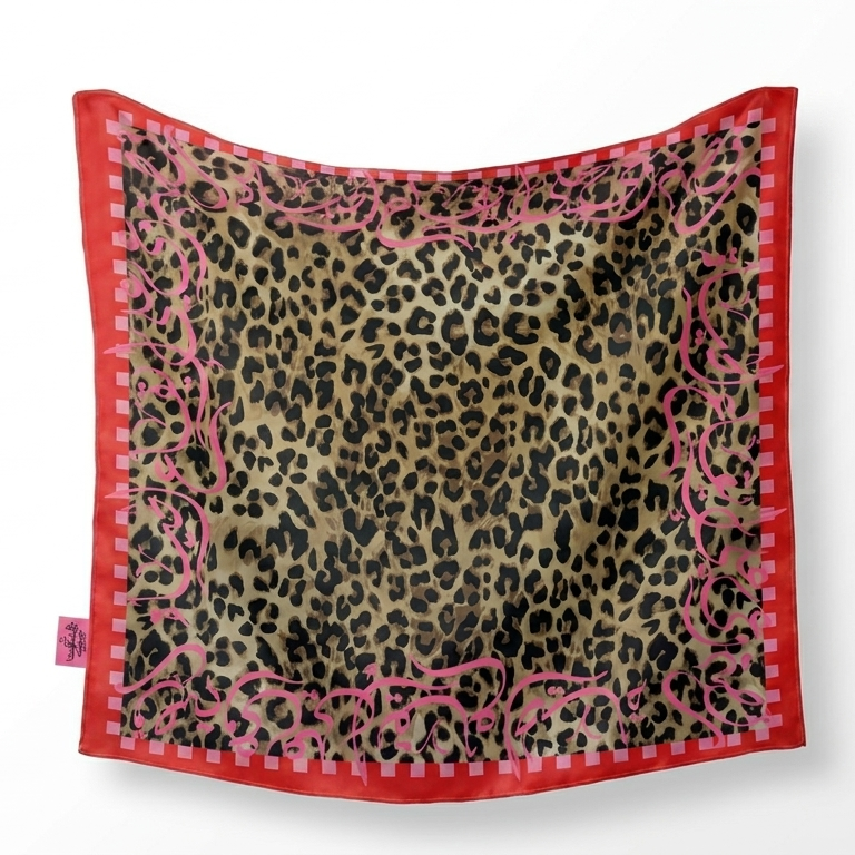 Red and Pink Leopard Print scarf